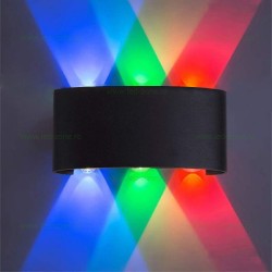 Aplica LED 2x3W Exterior Negru RGB Static
